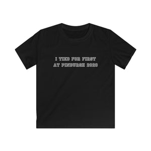Pinburgh 2020 Tied For First Short Sleeve Kids T-Shirt