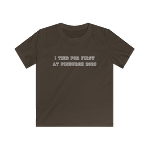 Pinburgh 2020 Tied For First Short Sleeve Kids T-Shirt