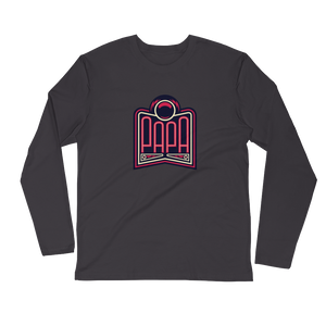 PAPA Red Logo Long Sleeve Fitted Crew
