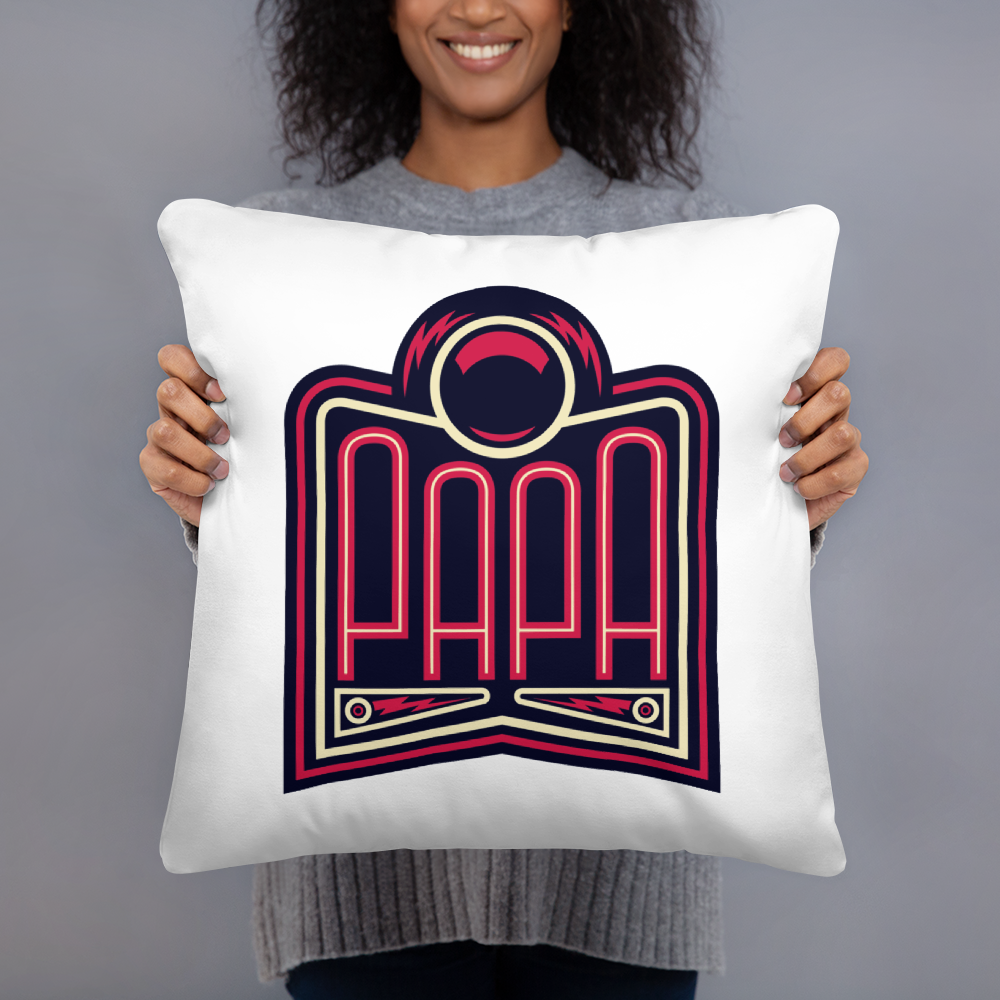 PAPA Red Logo Throw Pillow
