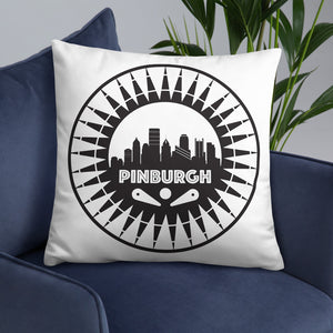Pinburgh Logo Throw Pillow